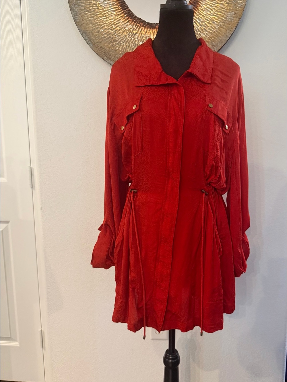 Women’s Burnt Orange Cover up or Tunic w/pockets